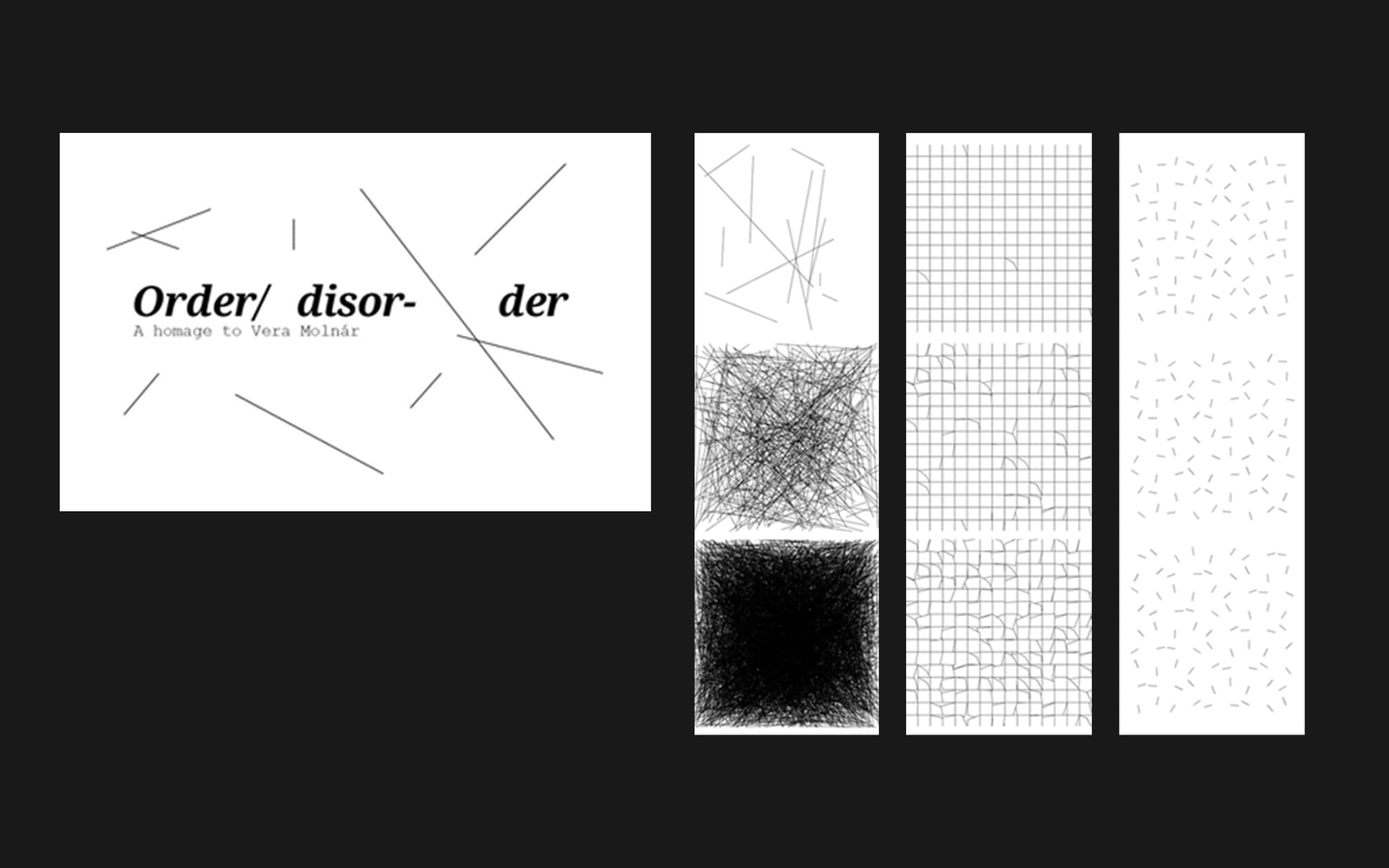 order disorder, homage to Vera Molnar
